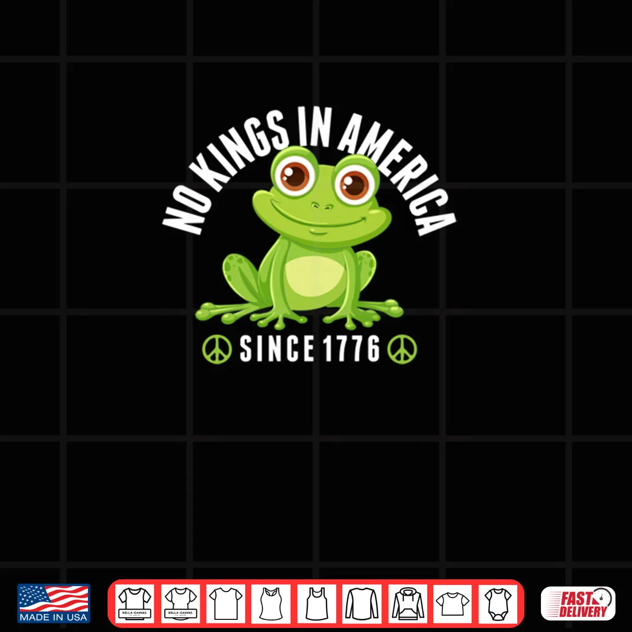 No Kings In America Since 1776 Cute Frog Shirt No Kings In America Since 1776 Cute Frog Shirt
