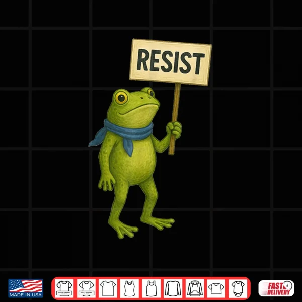 Design Portland Frog Protest Resist Sign Shirt