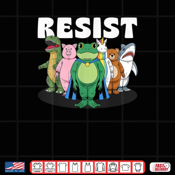 Design Resist No King Portland Frog Costume Activists Group Frog Shirt
