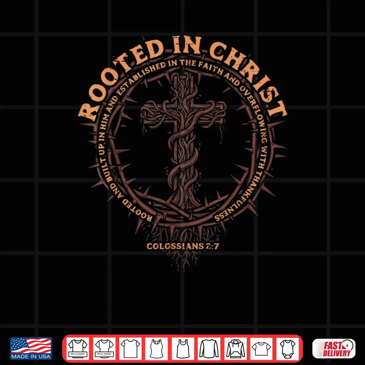 Rooted in Christ Christian Religious God Shirt Rooted in Christ Christian Religious God Shirt