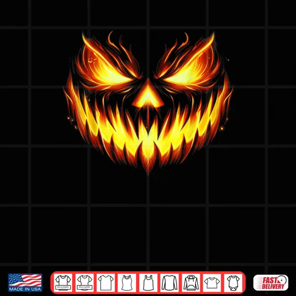 Scary Jack O Lantern Carved Pumpkin Face Halloween Costume Shirt 3 Design Scary Jack O Lantern Carved Pumpkin Face Halloween Costume Shirt
