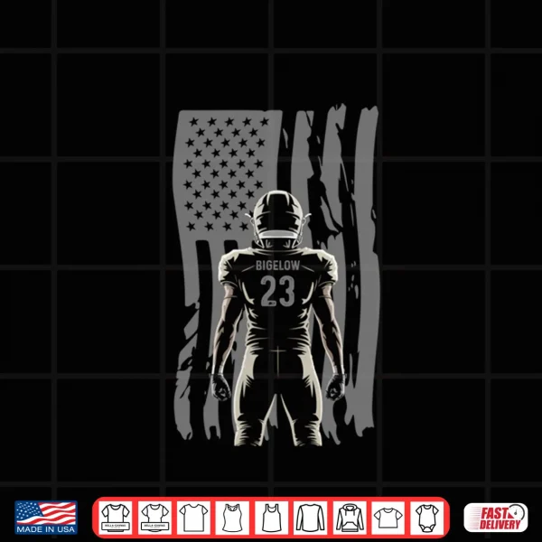 School Football Bigelow 23 Shirt 3 Design School Football Bigelow 23 Shirt