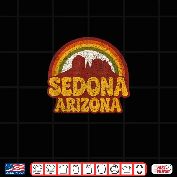 Design Sedona Arizona Retro Vintage Souvenir Hiking Mountains Shirt