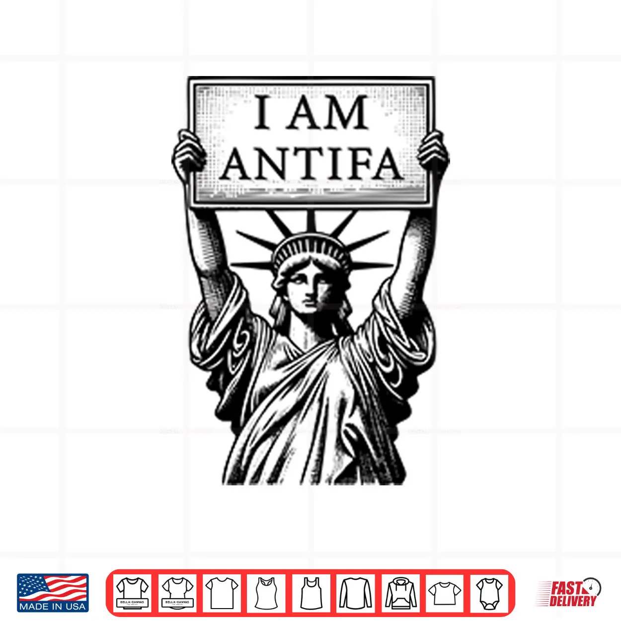 Statue Of Liberty I Am Antifa Shirt Statue Of Liberty I Am Antifa Shirt