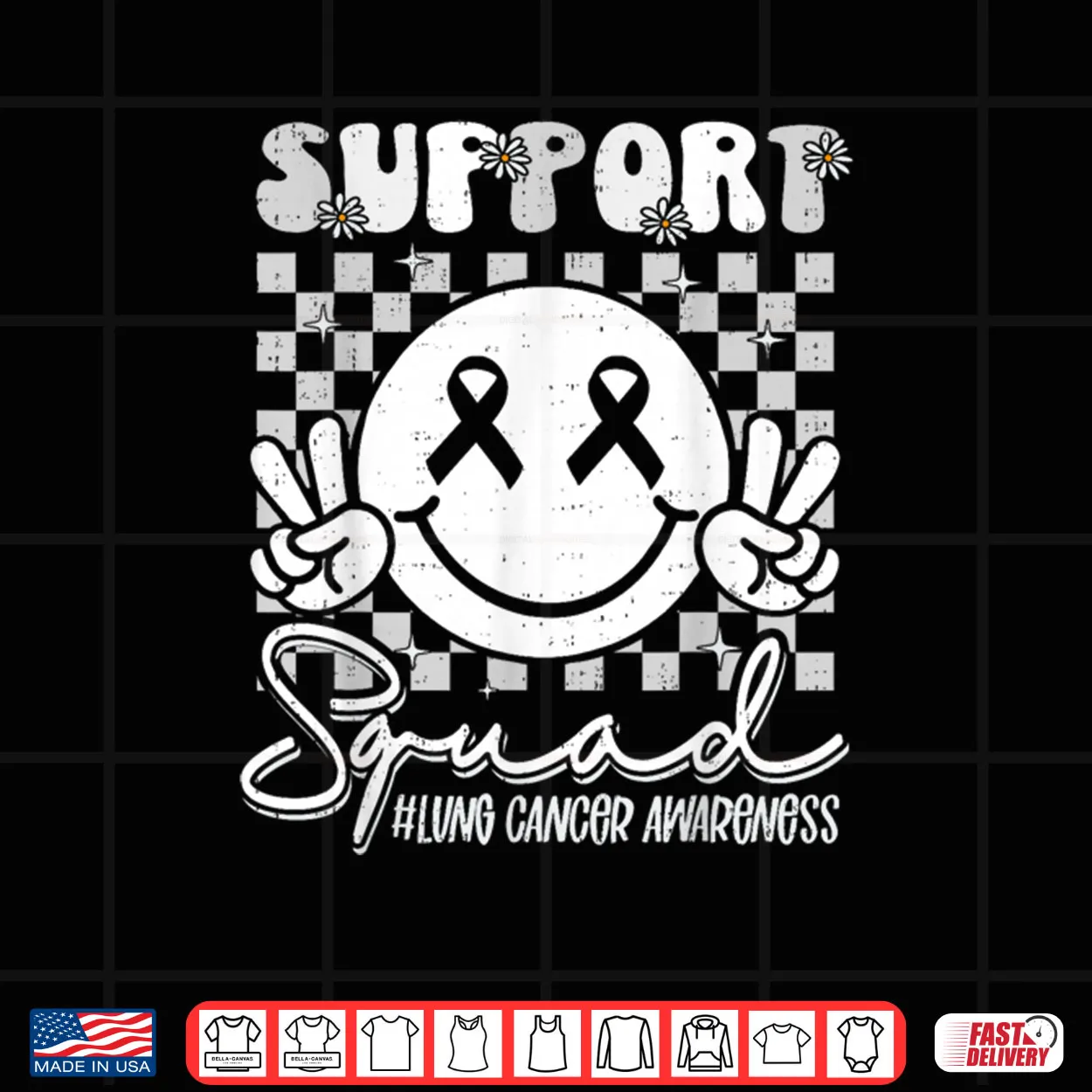 Support Lung Cancer Awareness Smile White Ribbon Shirt Support Lung Cancer Awareness Smile White Ribbon Shirt