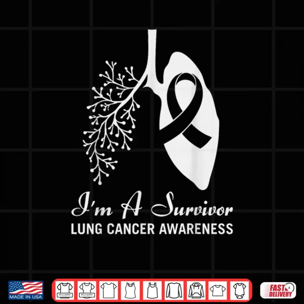 Design Survivor Lung Cancer Month Awareness White Ribbon Support Shirt