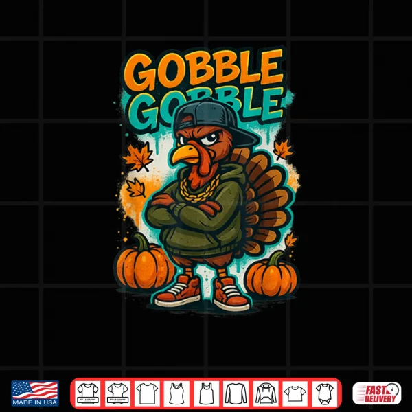 Thanksgiving Shirt for Boys Kids Youth Hip Hop Turkey Shirt 3 Design Thanksgiving Shirt for Boys Kids Youth Hip Hop Turkey Shirt