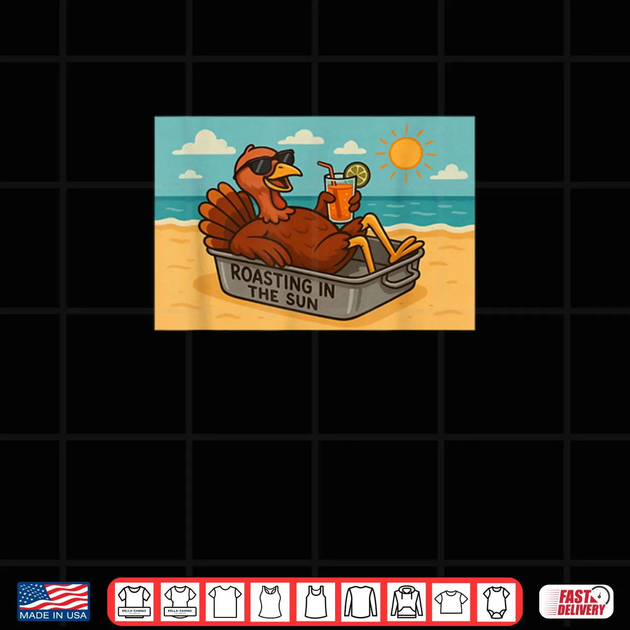 Thanksgiving Turkey Roasting Sun Beach Holiday Humor Shirt Thanksgiving Turkey Roasting Sun Beach Holiday Humor Shirt