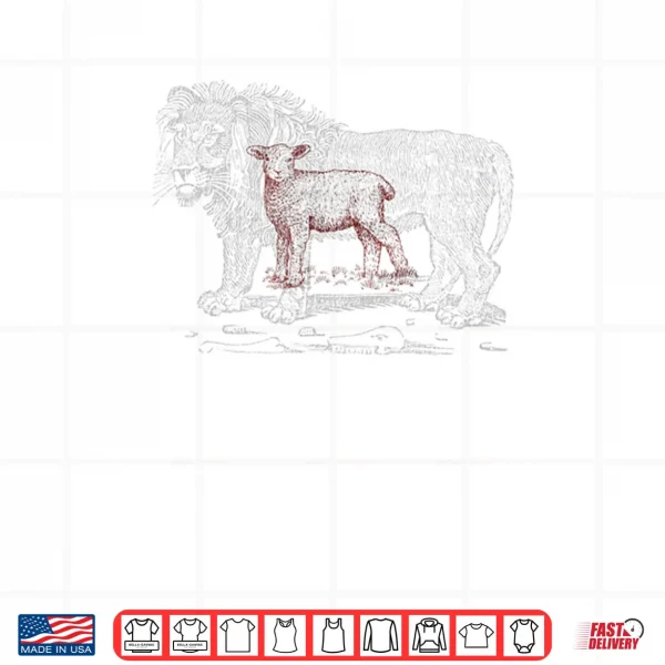 Design The Lion and The Lamb Sketch Shirt