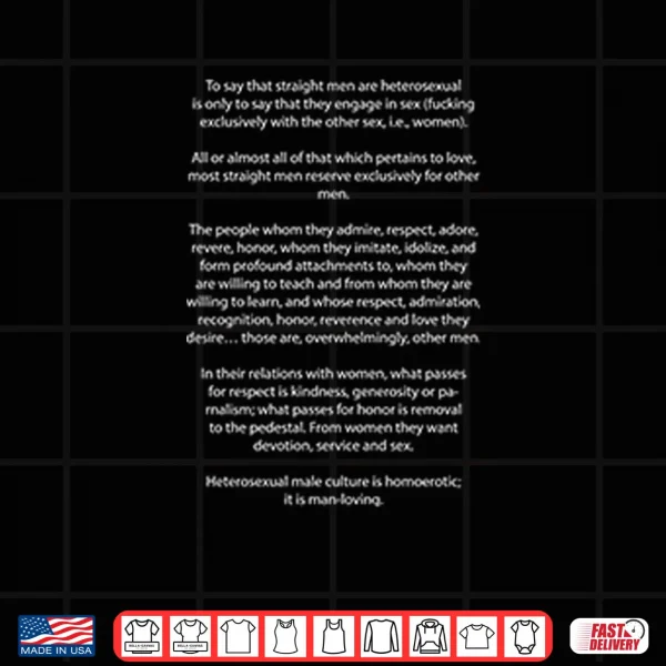 Design To Say That Straight Men Are Heterosexual Shirt