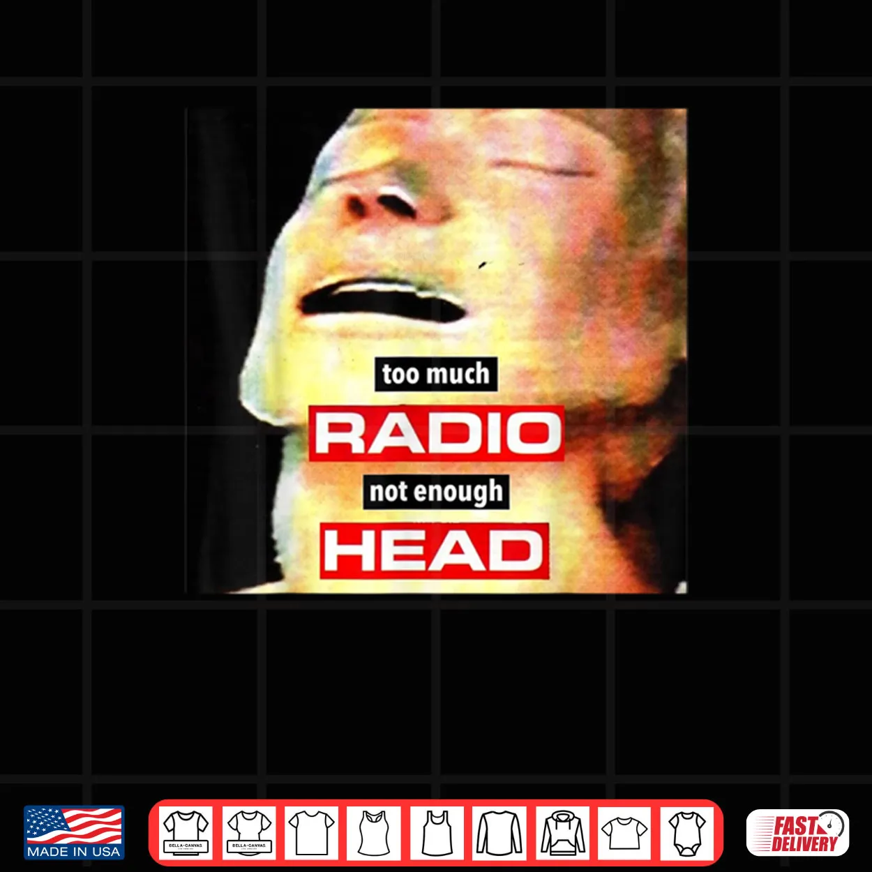 Too Much Radio Not Enough Head Meme Shirt Too Much Radio Not Enough Head Meme Shirt