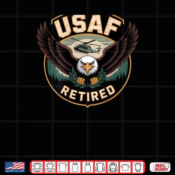 Design USAF Eagle Retired Veteran Pride Shirt