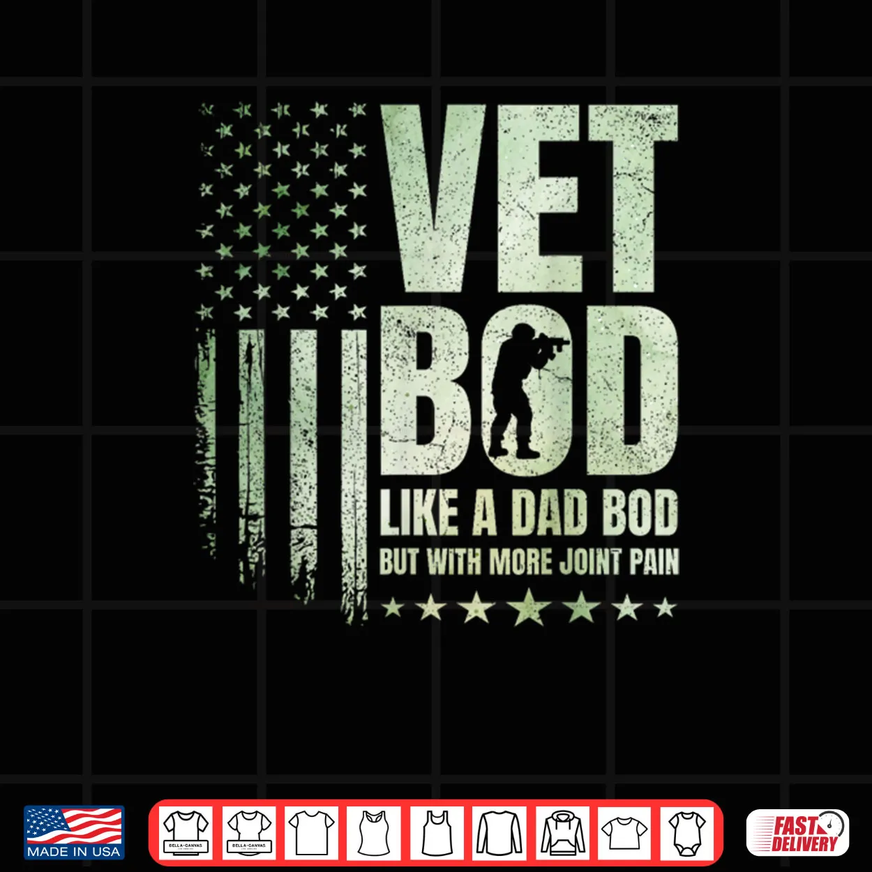 Vet BOD Like A Dad BOD But with More Joint Pain Military Vet Shirt Vet BOD Like A Dad BOD But with More Joint Pain Military Vet Shirt