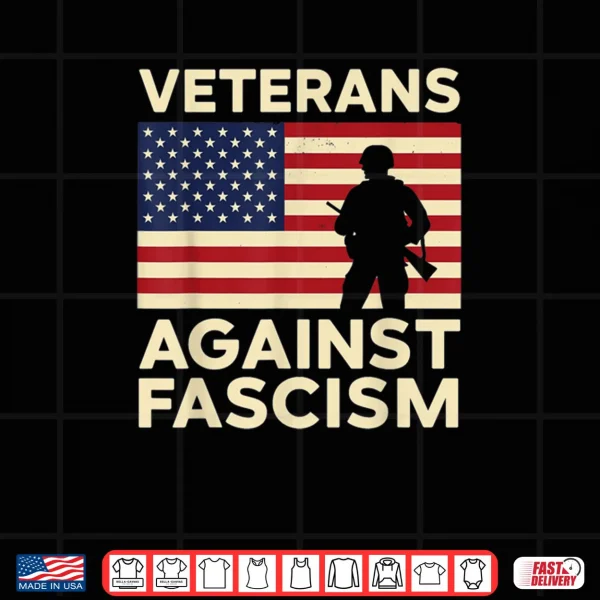 Design Veterans Against Fascism Vintage US Army Patriotic Soldier Shirt