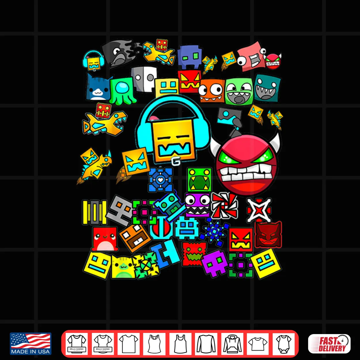 Video Gamer Lover Dash Video Game Geometry Shirt Video Gamer Lover Dash Video Game Geometry Shirt