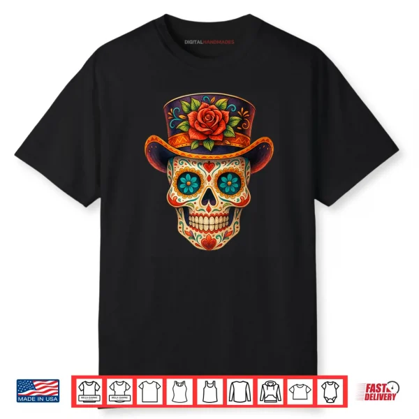 Dia De Los Muertos Day of The Dead Sugar Skull Art Shirt