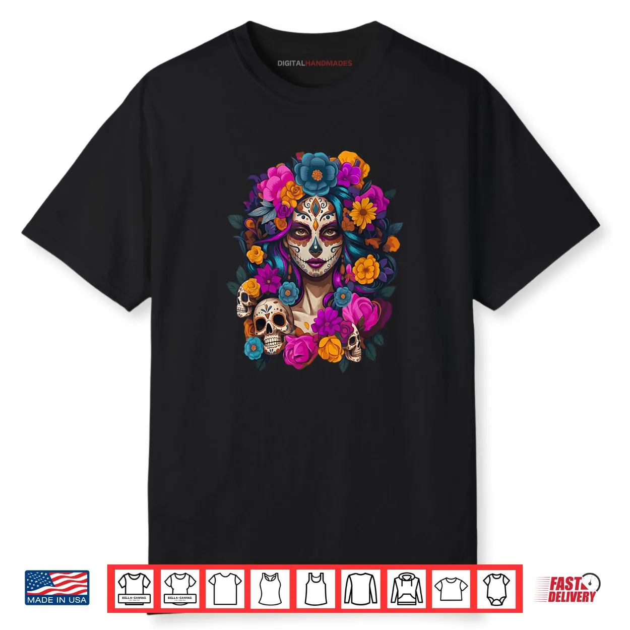 Dia De Los Muertos Mexican Day of The Dead Sugar Skull Shirt Dia De Los Muertos Mexican Day of The Dead Sugar Skull Shirt