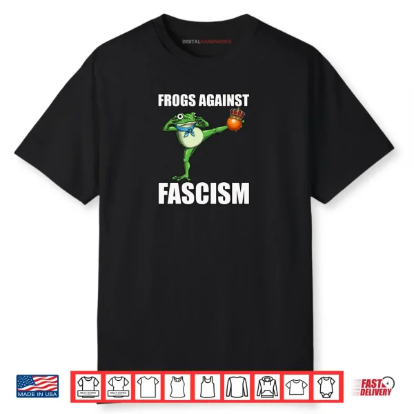 Frogs Against Fascism No Kings In Portland Frog Protest Shirt