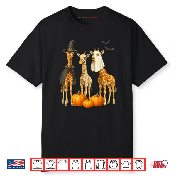 Giraffe Boo Mummy Witch Halloween Shirt