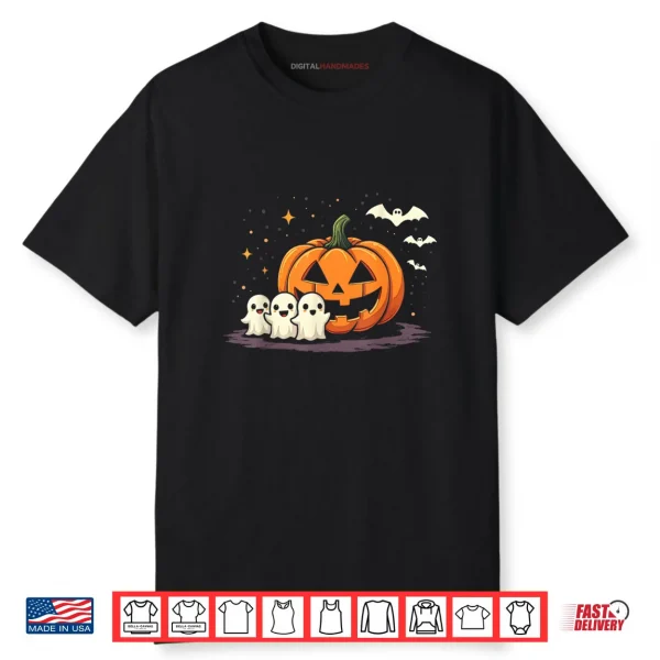 Halloween Gamer Pumpkin Eating Ghost Costume Shirt