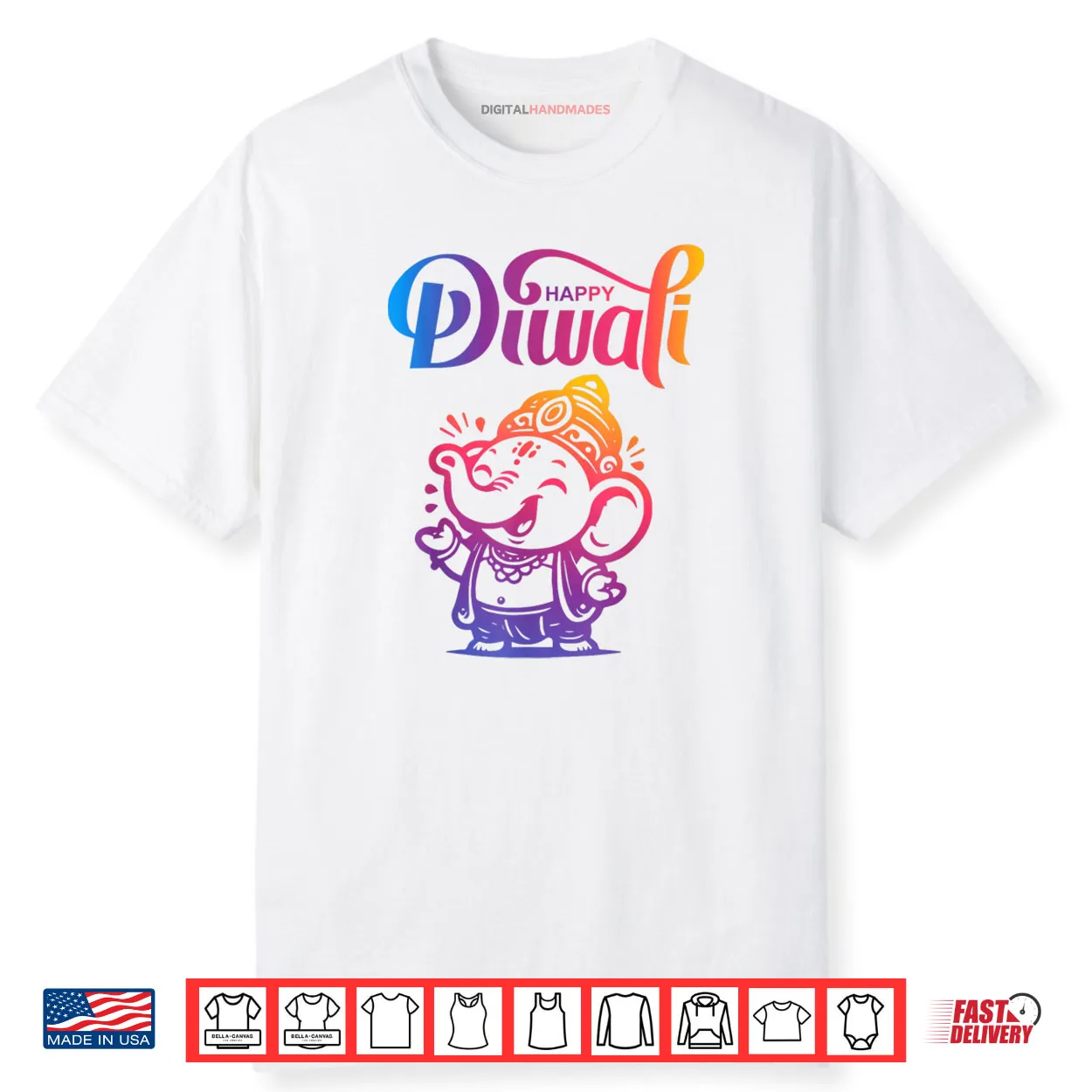 Happy Diwali Deepavali Hindu Indian Festival of Lights Elephant Shirt Happy Diwali Deepavali Hindu Indian Festival of Lights Elephant Shirt