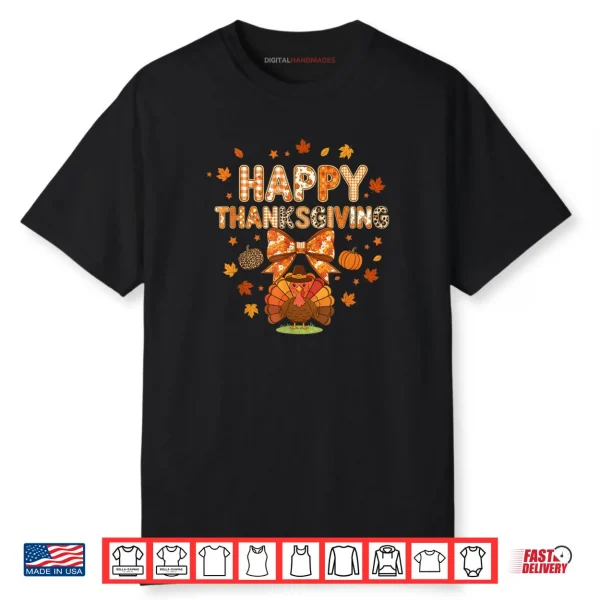 Happy Thanksgiving Funny Turkey Family Dinner Fall Season Shirt