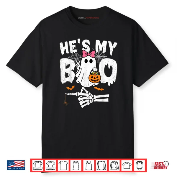 He’s My Boo Matching Couple Halloween Couples Shirt