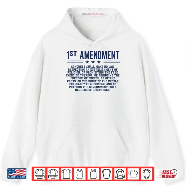 1st First Amendment U.S. Constitution Patriot Shirt 2 Hoodie 1st First Amendment U.S. Constitution Patriot Shirt