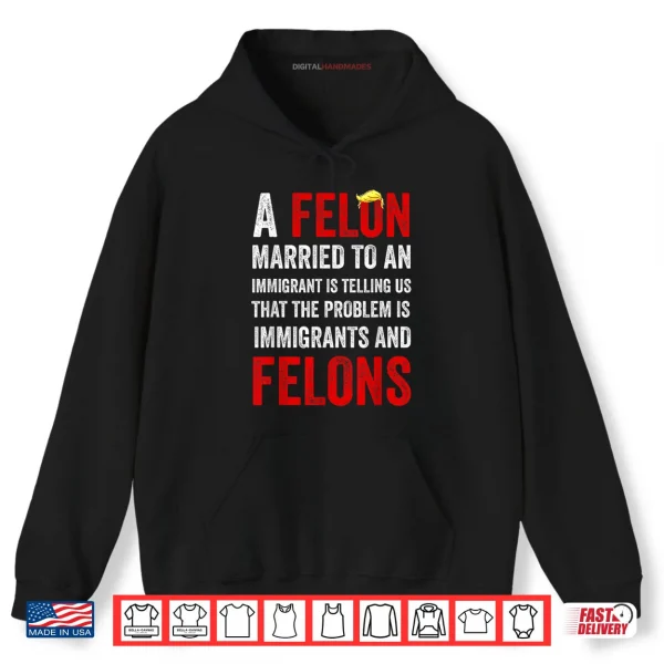 Hoodie A Felon Married to an Immigrant is Telling Us That The Probl Shirt