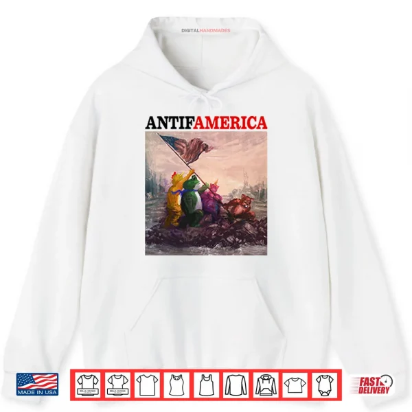 Hoodie Antifamerica Portland Frog Shirt