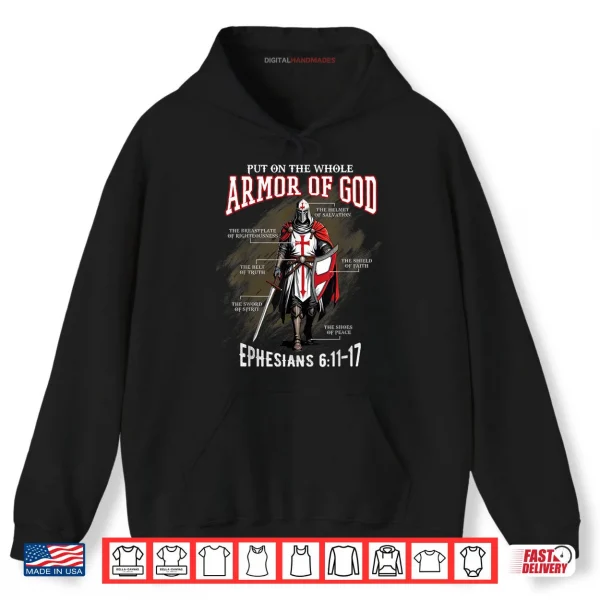 Hoodie Armor of God Christian Bible Verse Shirt