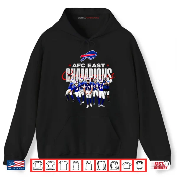 Buffalo Bills AFC East Champions 2025 Shirt 2 Hoodie Buffalo Bills AFC East Champions 2025 Shirt