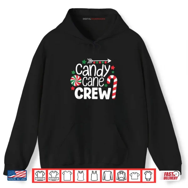Hoodie Christmas Candy Cane Crew Shirt Women Girls Boys Kids Xmas Shirt