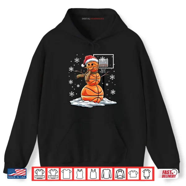 Cute Christmas Basketball Snowman Shirt Basketball Christmas Shirt 2 Hoodie Cute Christmas Basketball Snowman Shirt Basketball Christmas Shirt