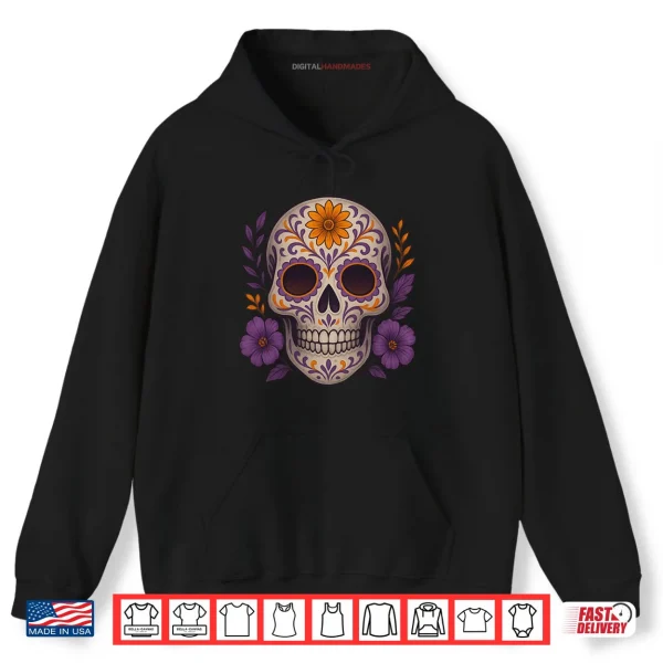 Dia De Los Muertos Day of The Dead Sugar Skull Halloween Shirt 2 Hoodie Dia De Los Muertos Day of The Dead Sugar Skull Halloween Shirt