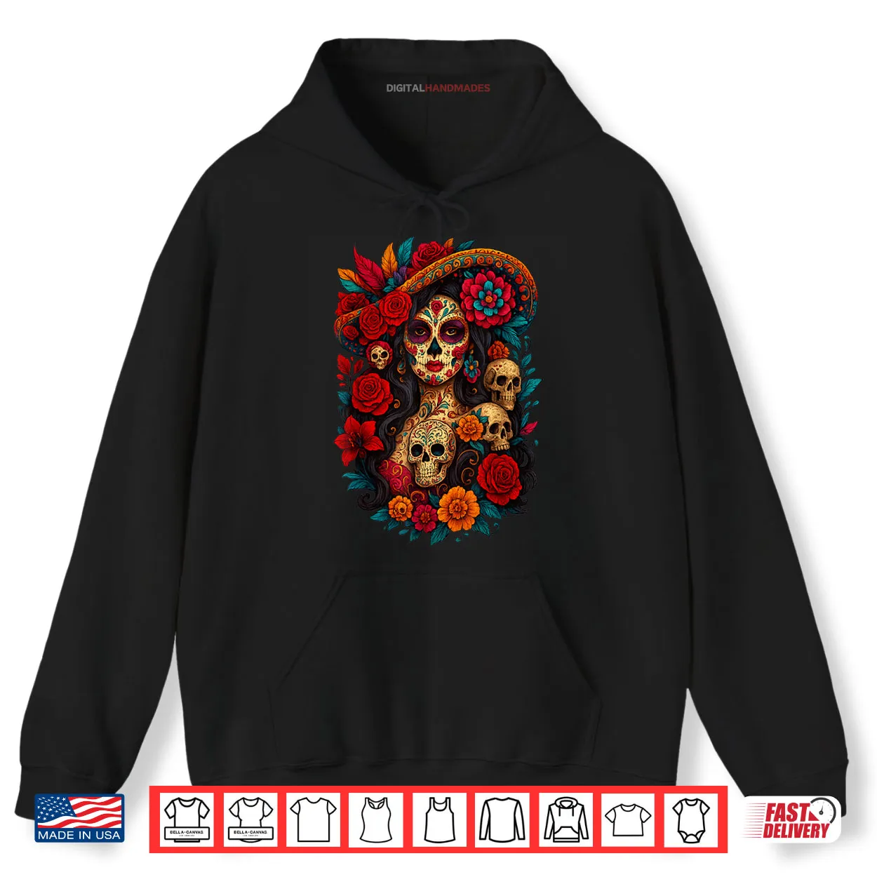Dia De Los Muertos Mexican Day of The Dead Floral Women Shirt Dia De Los Muertos Mexican Day of The Dead Floral Women Shirt