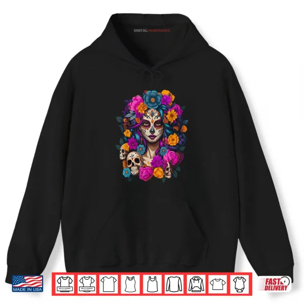 Dia De Los Muertos Mexican Day of The Dead Sugar Skull Shirt 2 Hoodie Dia De Los Muertos Mexican Day of The Dead Sugar Skull Shirt