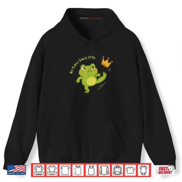 Hoodie Frog Protest No Kings in America Shirt