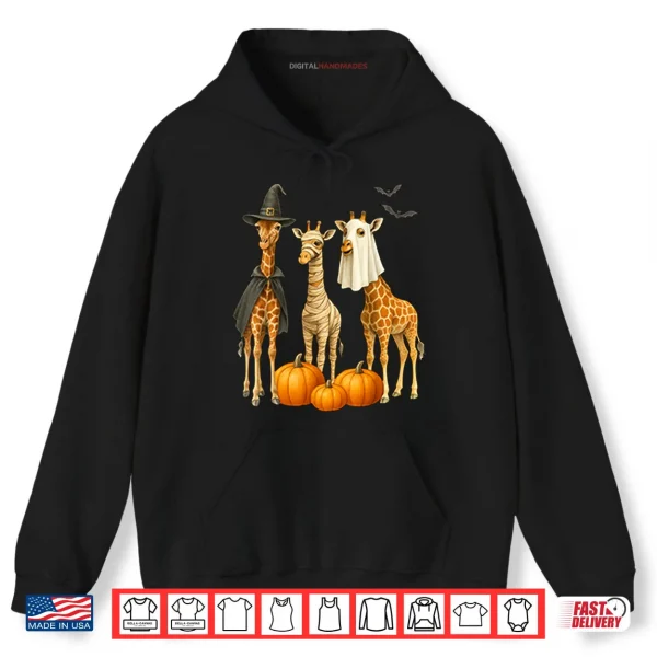 Hoodie Giraffe Boo Mummy Witch Halloween Shirt