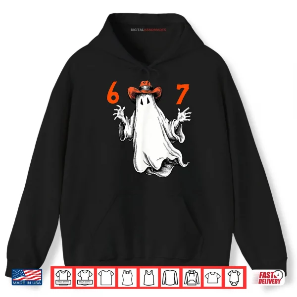Hoodie Haunted by 6 7 Funny Ghost Thanksgiving Fall Autumn Shirt