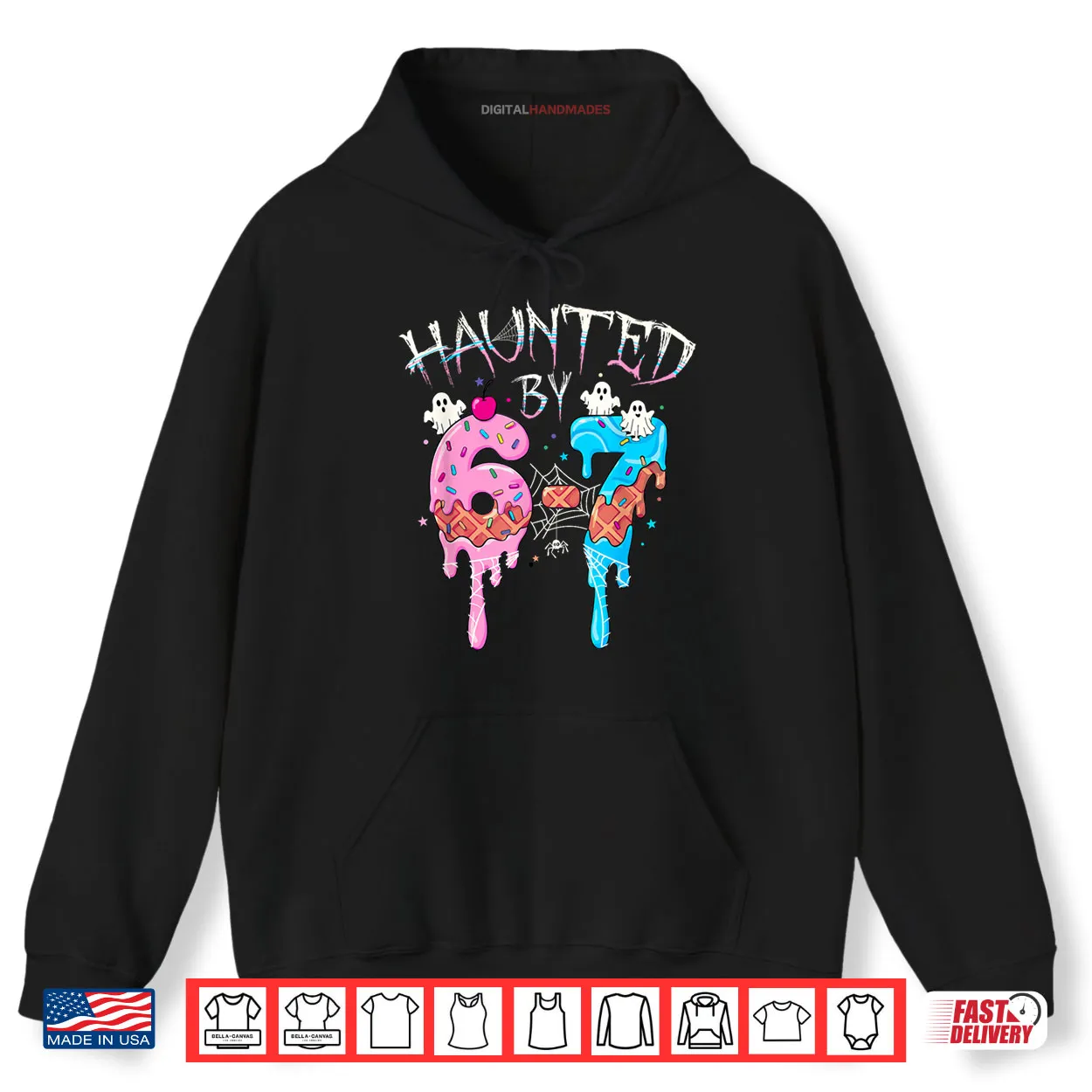 Haunted by 6 7 Halloween Ghost Gen Alpha Meme Ice Cream Drip Shirt Haunted by 6 7 Halloween Ghost Gen Alpha Meme Ice Cream Drip Shirt