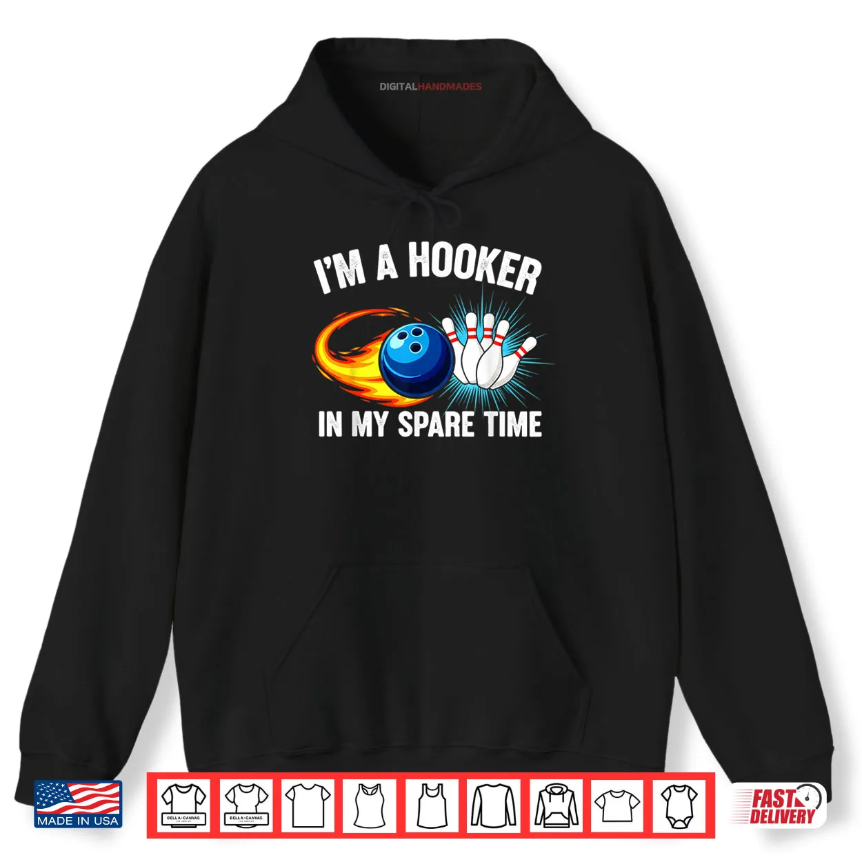 I’m Hook er in Spare Time Funny Ten Pin Bowling Humor Shirt I’m Hook er in Spare Time Funny Ten Pin Bowling Humor Shirt