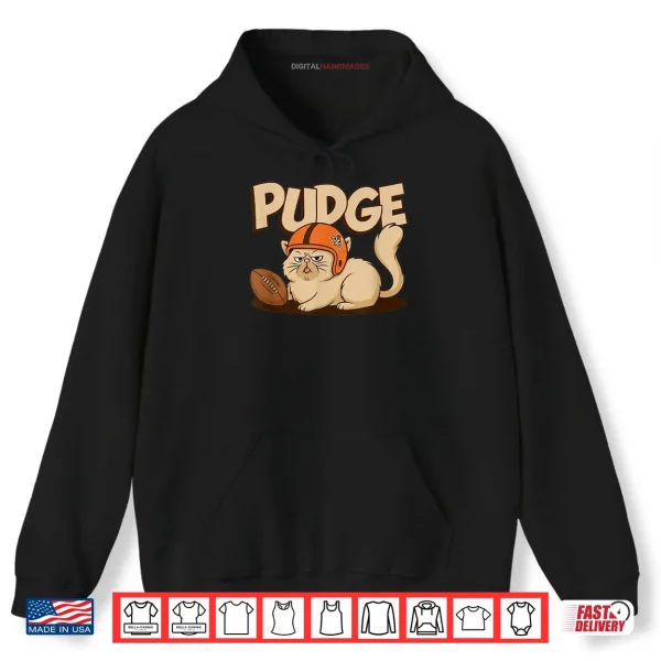 Hoodie Love Tee Design Pudge The Cat Shirt