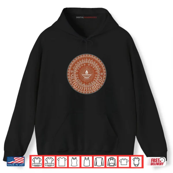 Mandala Warli Diya Shirt 2 Hoodie Mandala Warli Diya Shirt