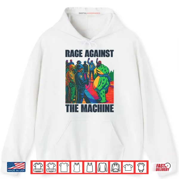 Hoodie Portland Frog Anti ICE Rage Against The Machine Shirt