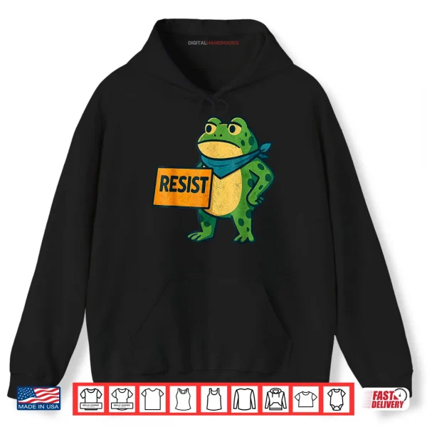 Hoodie Portland Frog Funny Portland Frog Protest Shirt