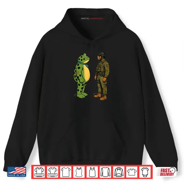 Portland Frog Protest Drawing Shirt 2 Hoodie Portland Frog Protest Drawing Shirt 1