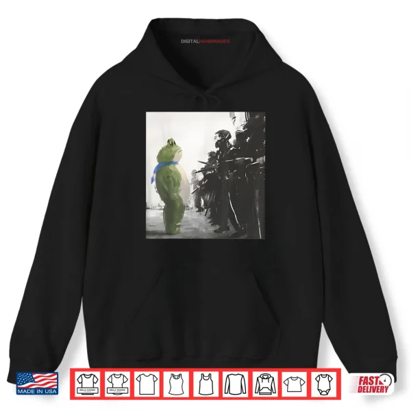 Hoodie Portland Frog Protest Drawing Shirt