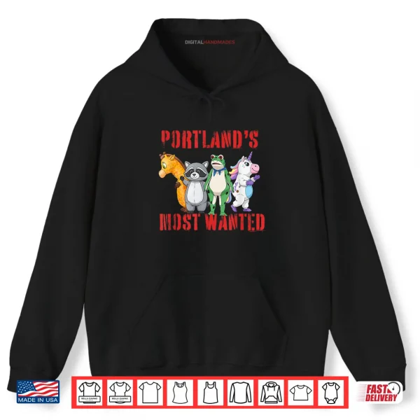 Hoodie Portland Protest Inflatable Protester Parody Frog Shirt
