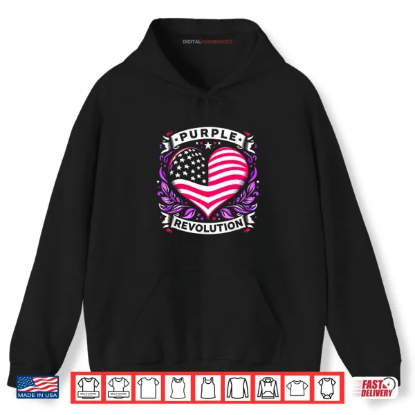 Hoodie Purple Revolution Blue Dems Red Reps Coming Together Trend Shirt